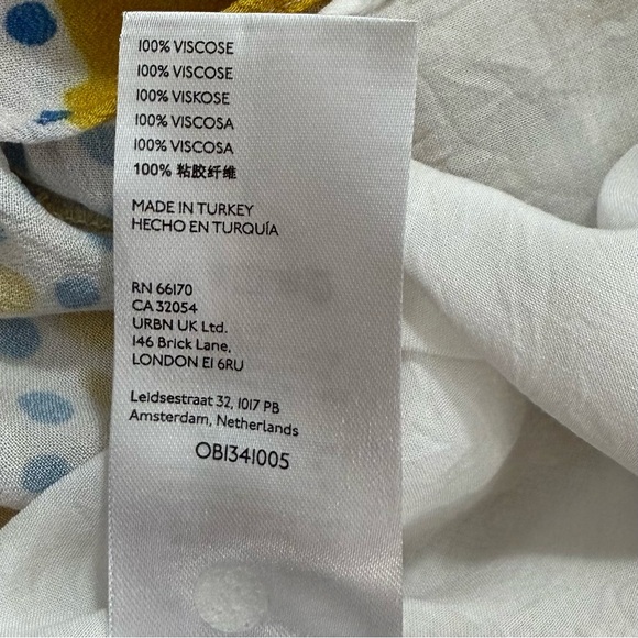 Vera For Anthropologie Buttercup Cheerful Floral Print Mini Dress Sz XS Yellow - Picture 9 of 13